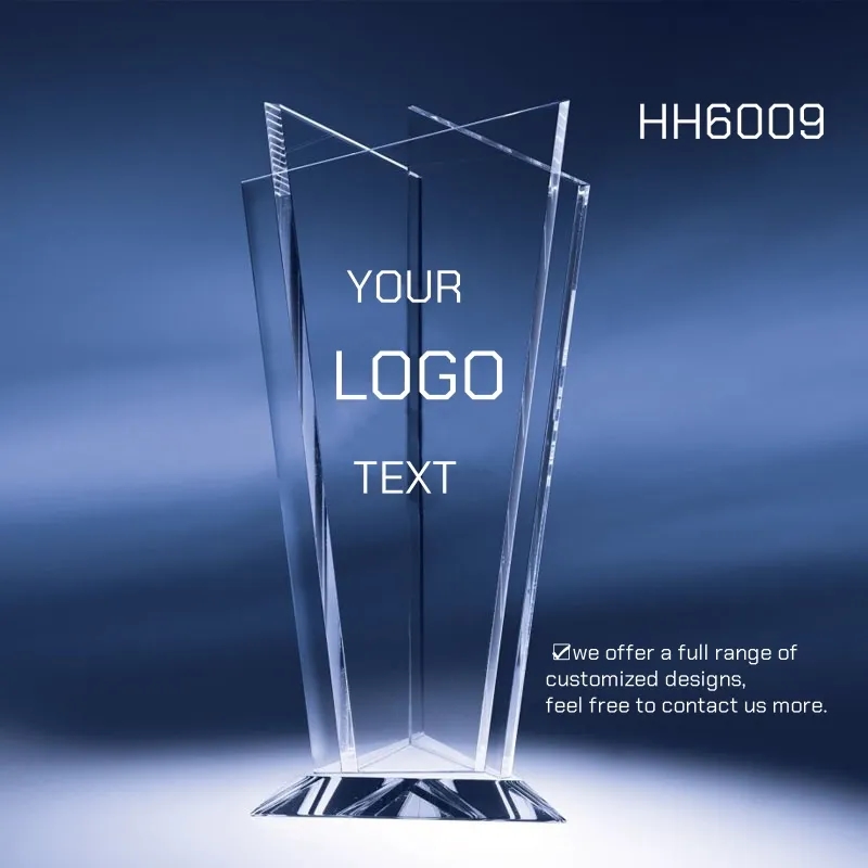 Unique Trio Crystal Trophy Award Supplier 2