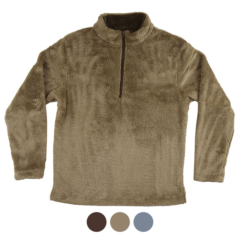Half-Zip Deep Pile Fur Fleece Pullover, custom hoodie or sweatshirt with logo imprint 2