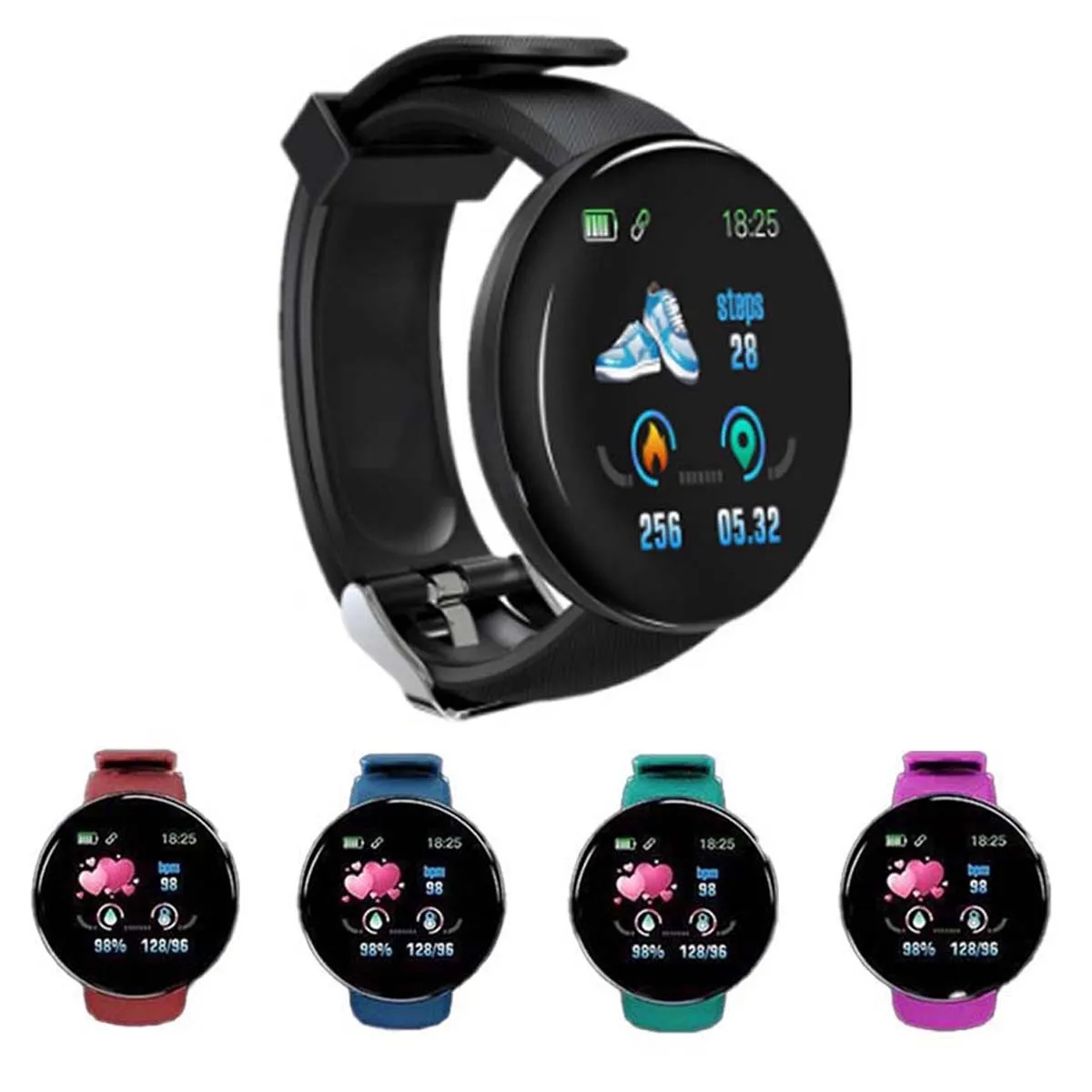Round Bluetooth Smart Fitness Activity Tracker Watch 3