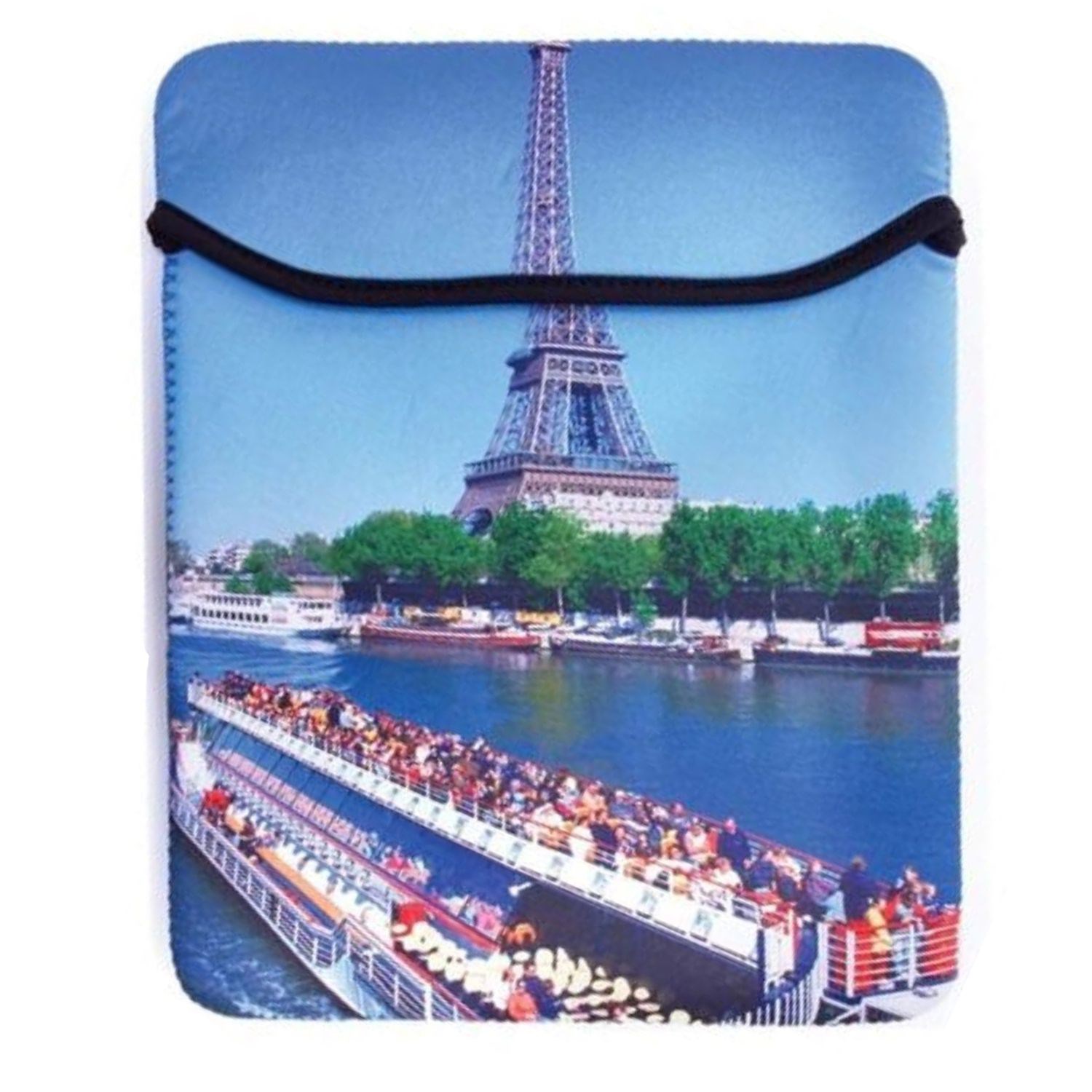 Dye-Sublimation Neoprene Laptop Sleeve w/ Velcro Flip Cover