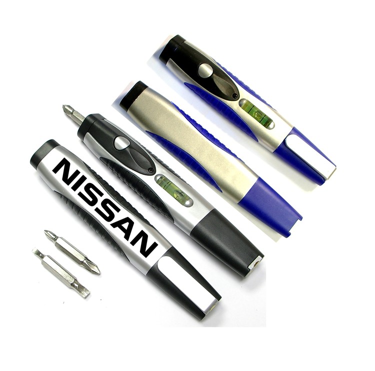 Screwdriver with level and LED flashligh