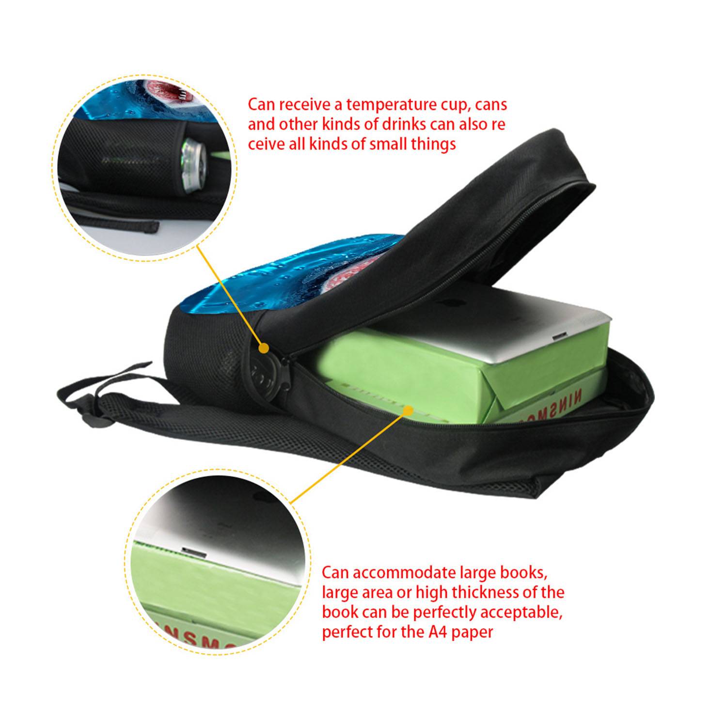 Dacron ball backpack for elementary school students 6