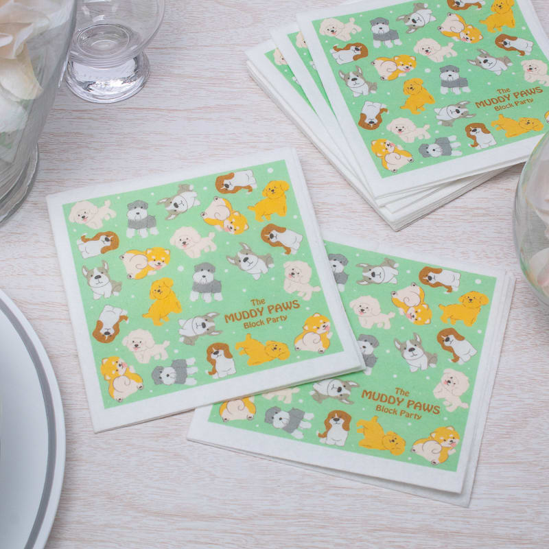 Large Print Full Color Linen-Like Beverage Napkins 59