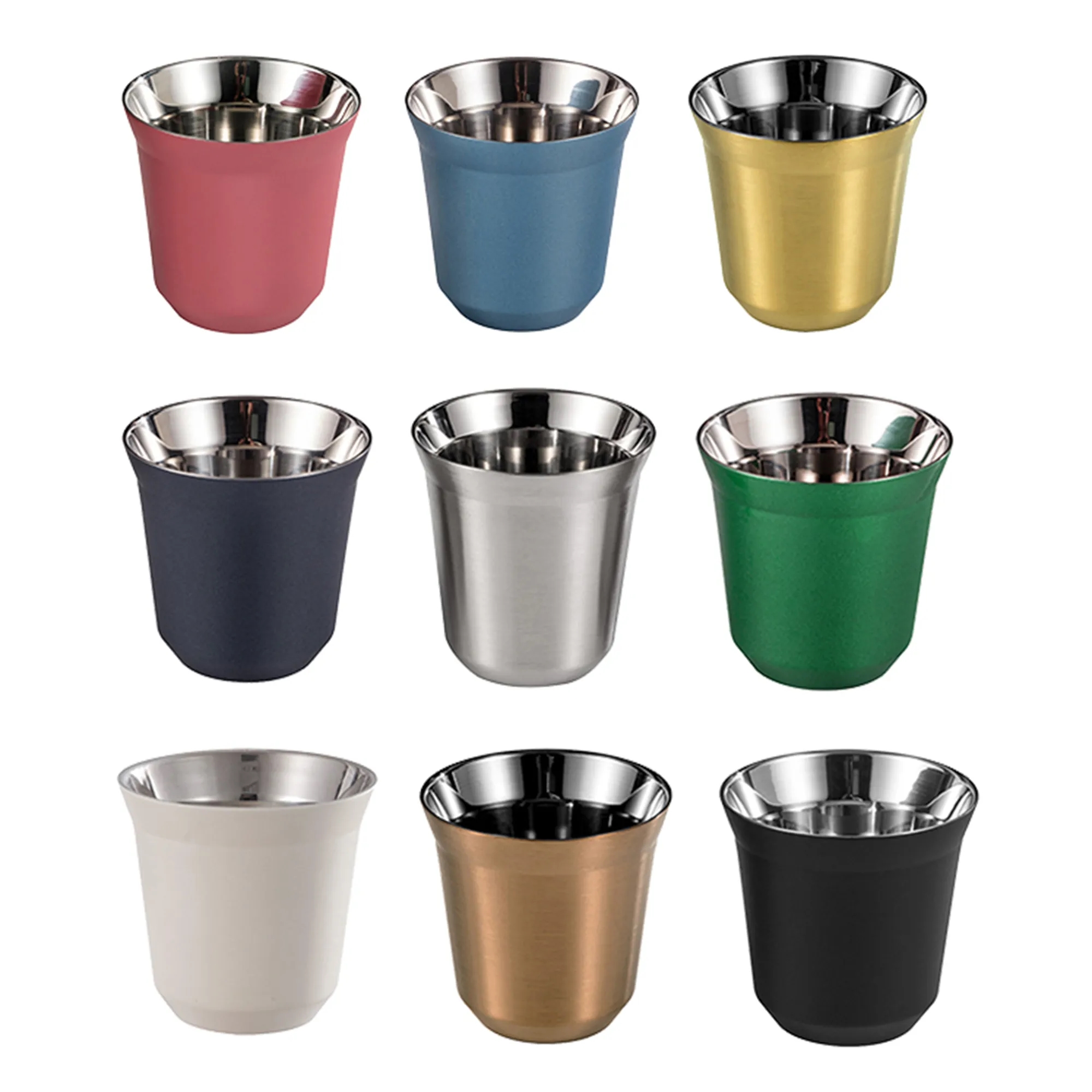 Colorful Double-Wall Stainless Steel Coffee Cup 5