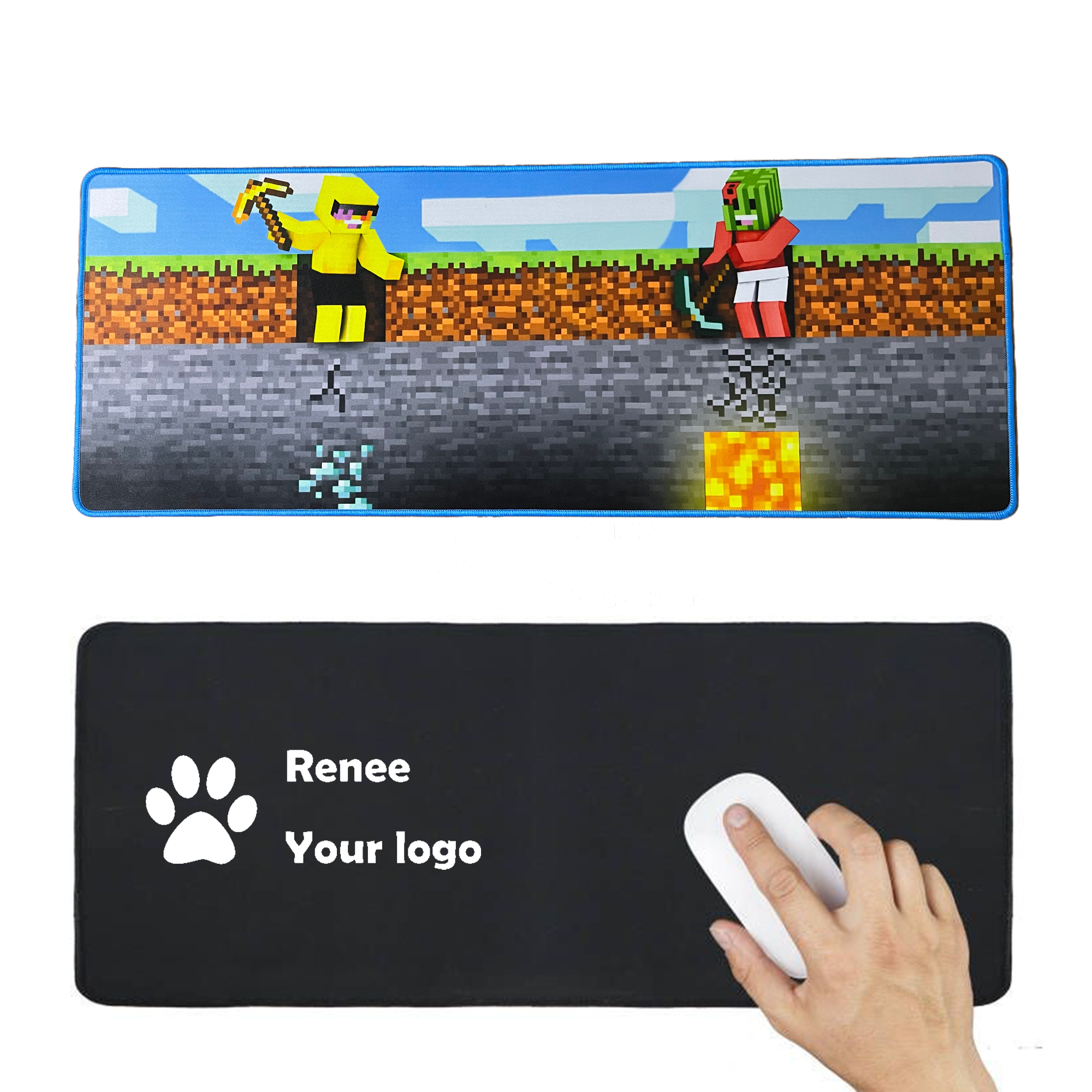 Large Extended Mouse Pad w/Stitched Edges 1