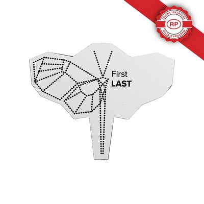 Custom Shaped Badge - UV Inkjet & Engraved (6-10 Sq. Inches) Personalized 1