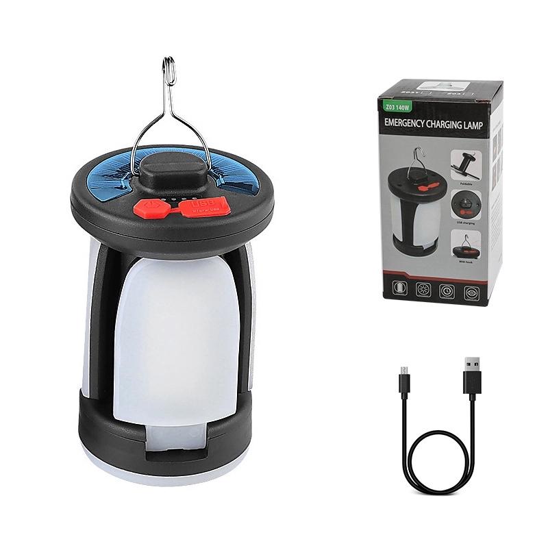 Custom Collapsible Clover Style LED Solar Lantern 8