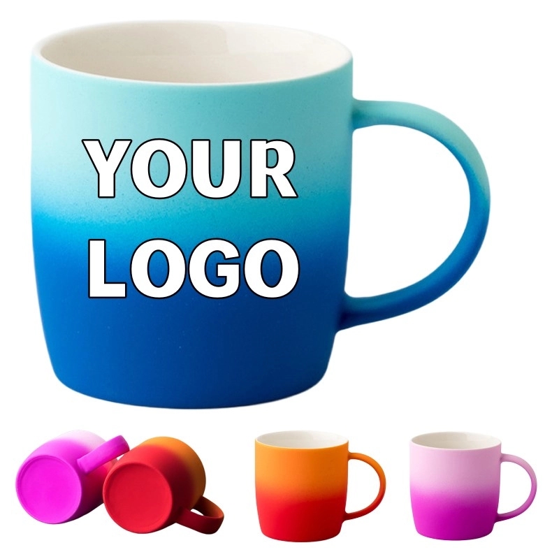 Custom 12 oz. Frosted Gradient Ceramic Mugs 3