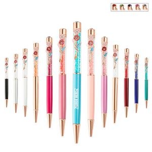 Flower Sand Twist Metal Ballpoint Pens 13