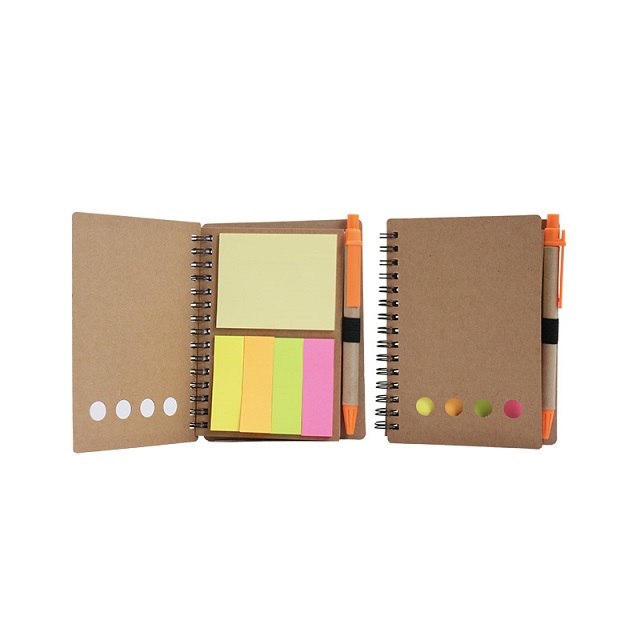 Kraft Note Book w/ Ballpen & Stickynote 5