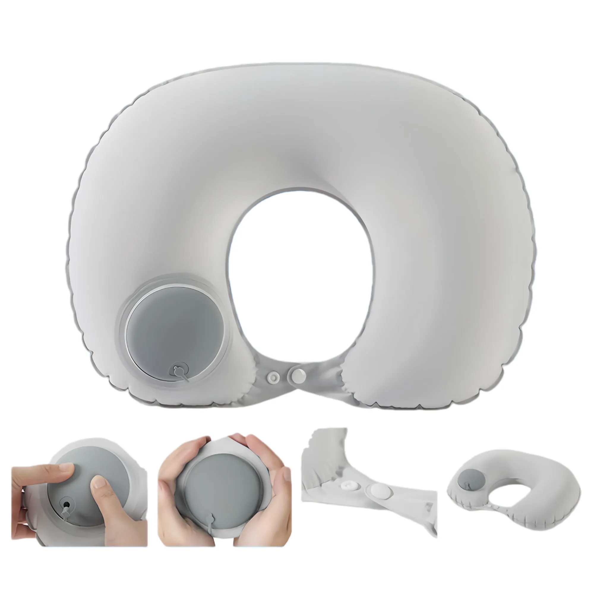 Premium Quick-Inflating Plush Travel Neck Pillow 2
