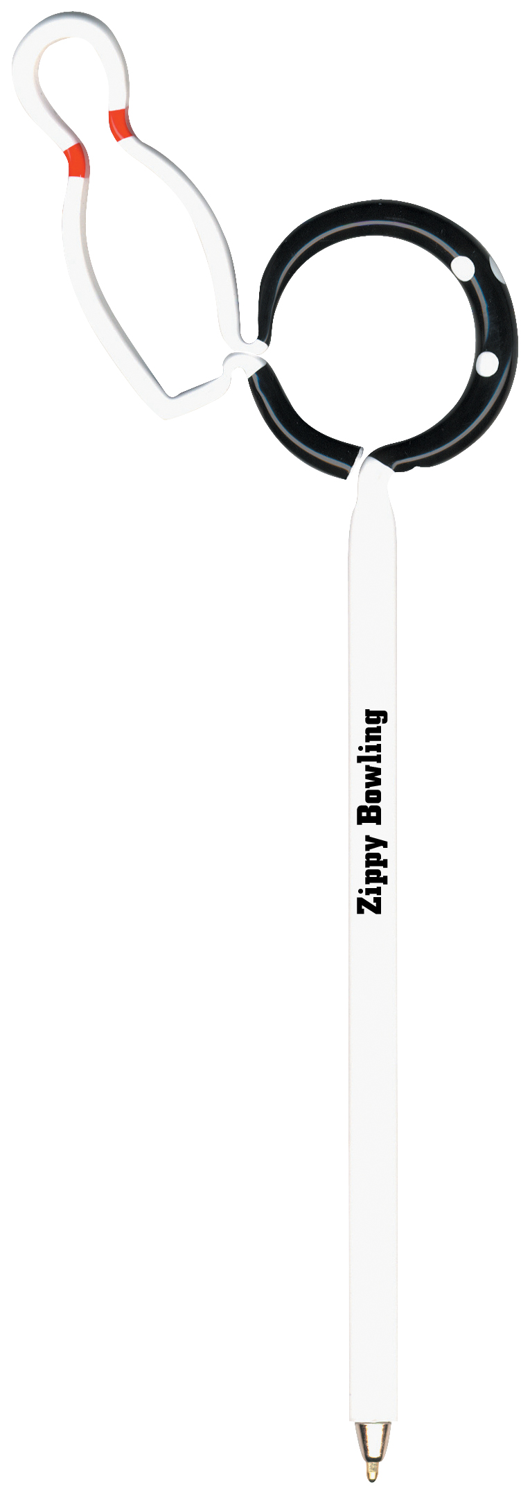 Bowling Ball With Pin Multi-Color Inkbend Standard, Bent Pen