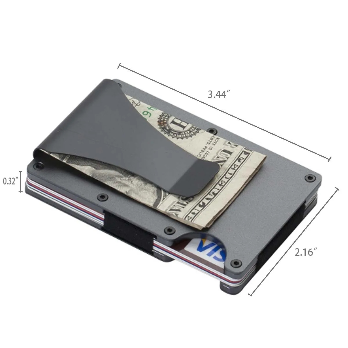 Metal Slim Minimalist Credit Card Clip Wallet 2