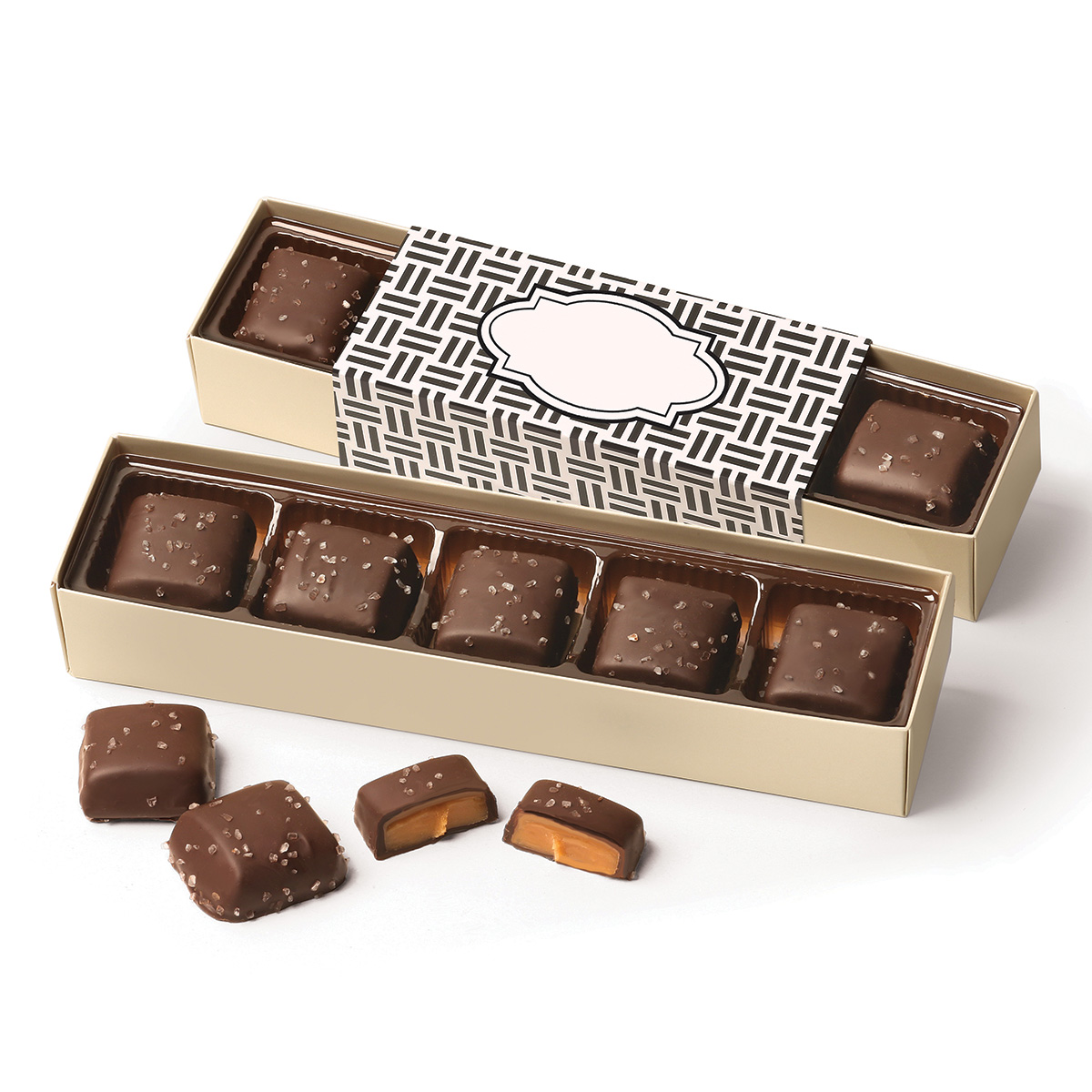 Chocolate Sea Salt Caramels Flight with Weave Wrap 2
