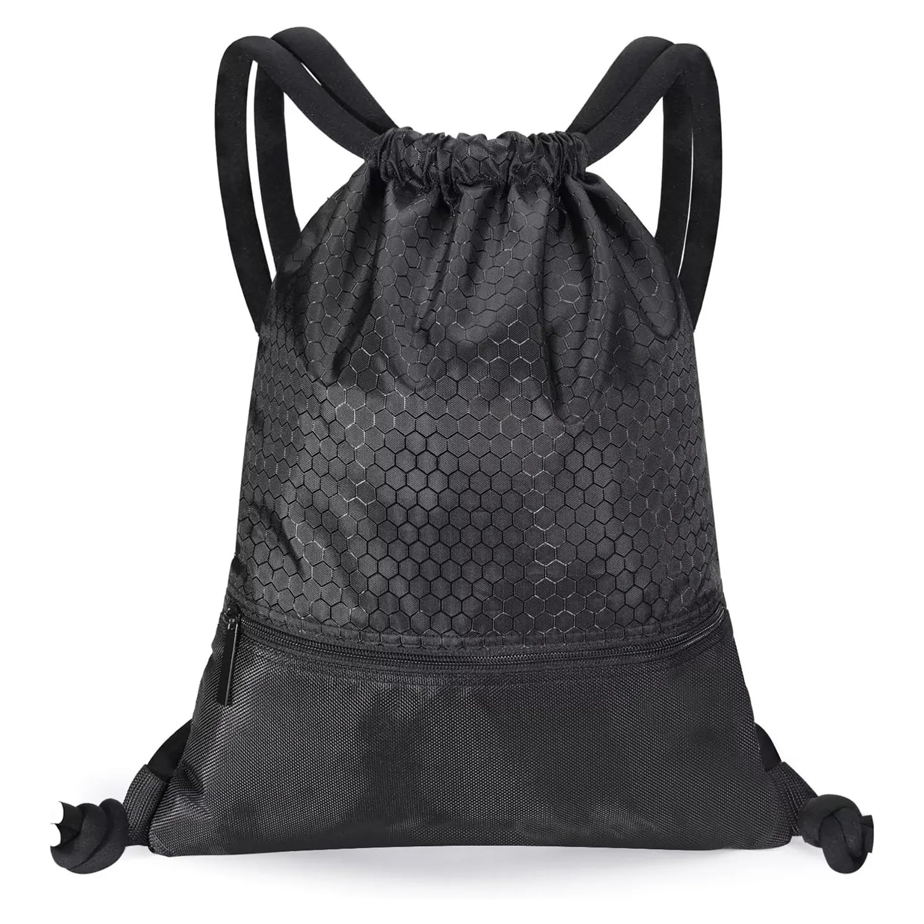 Sports and Fitness Drawstring Zipper Backpack 9