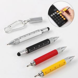 Multi Function 6-In-1 Tool Stylus Twist Pen With Key Chain 5