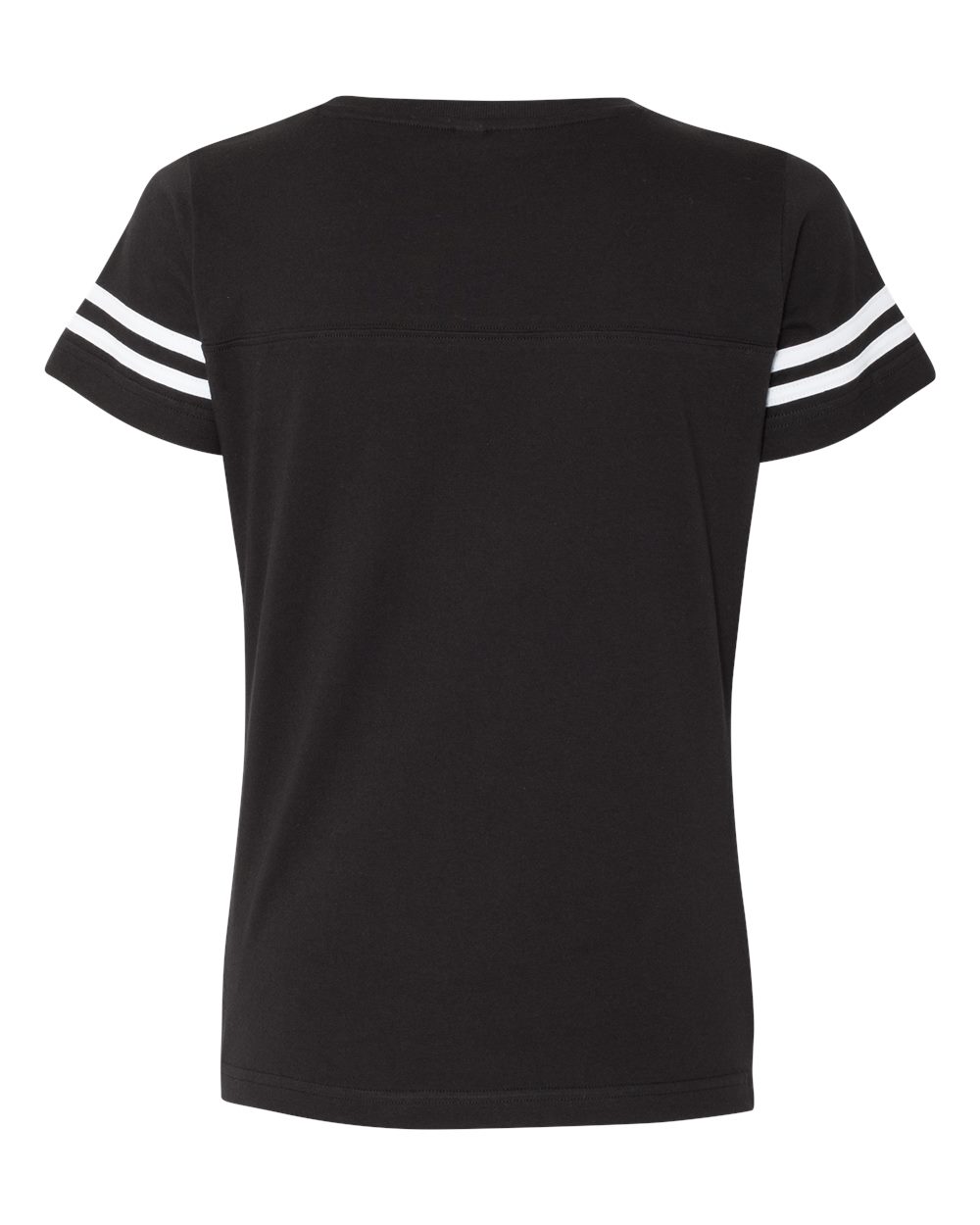 Women's Football V-Neck Fine Jersey Tee - 3537 4