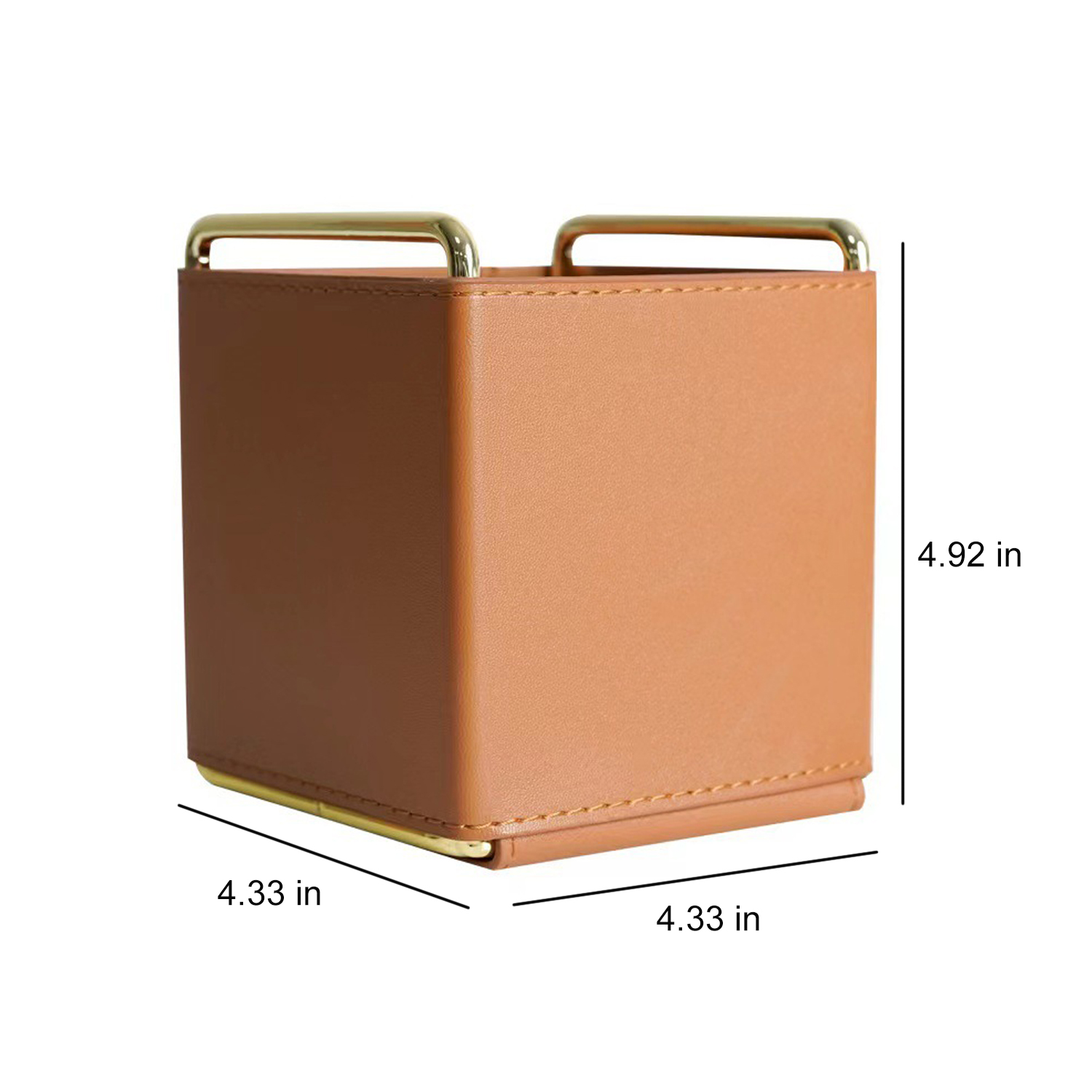 PU Leather Desktop Storage Organizer Box 8