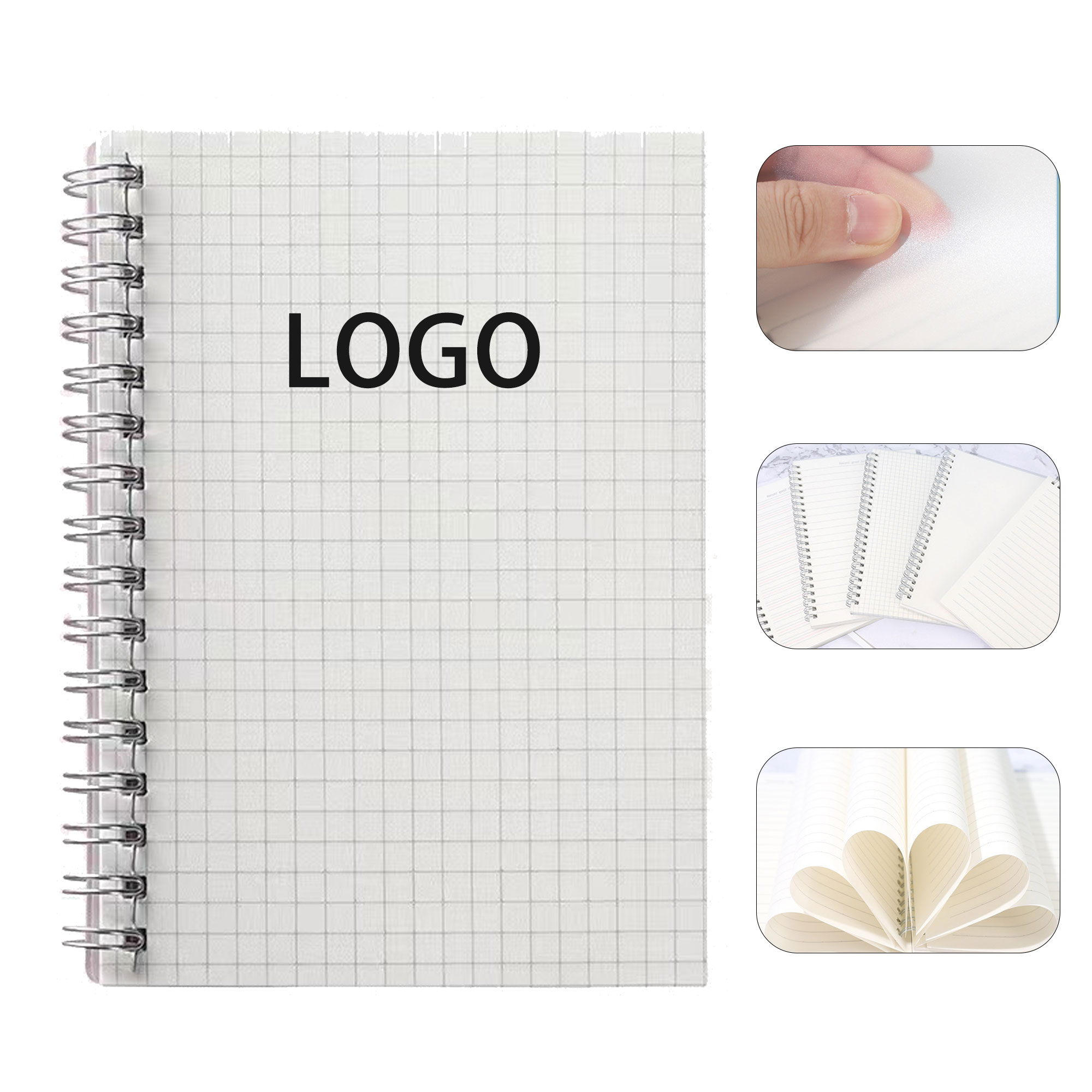 A5 PP Coil Grid Notebook 2