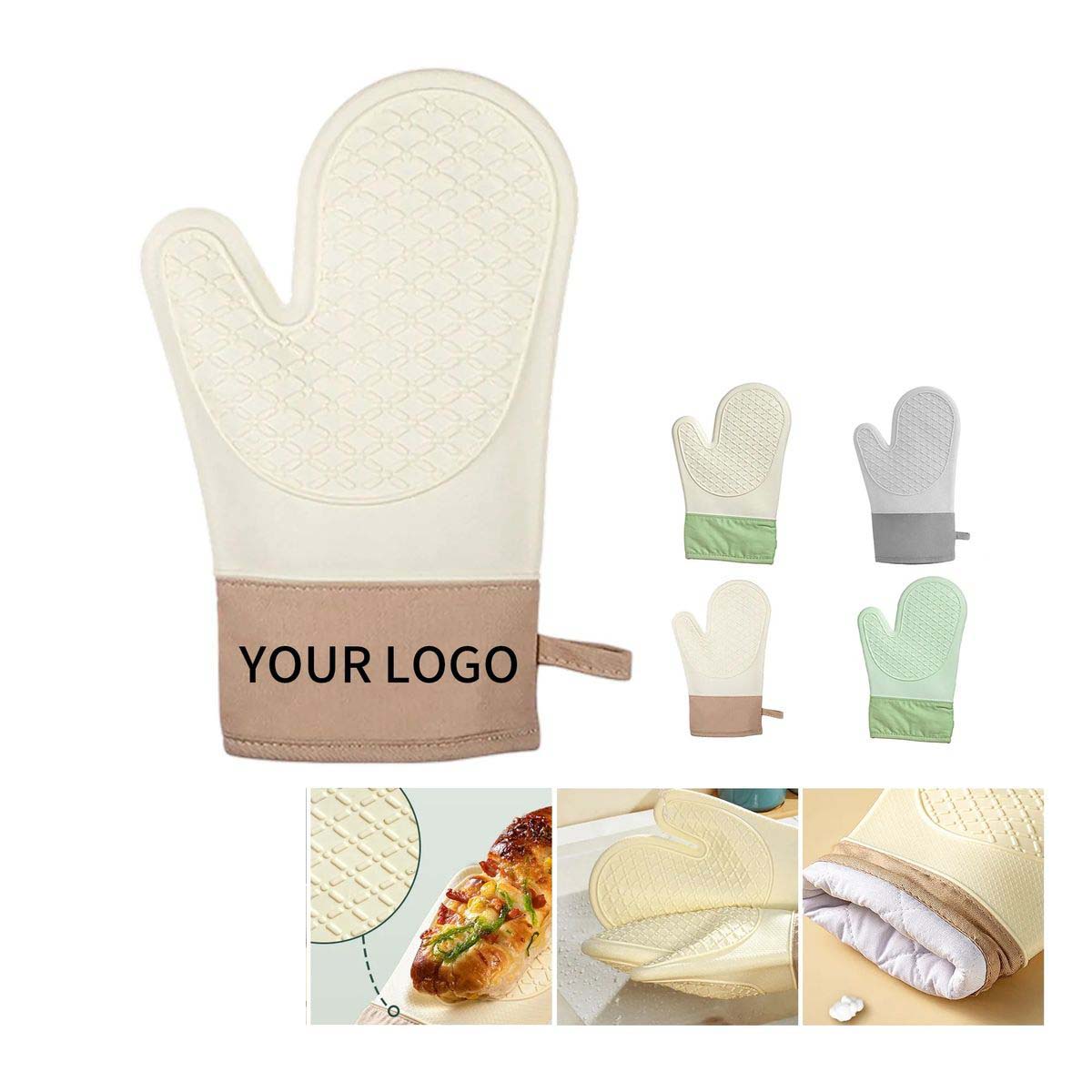 Protective Silicone Mitts for Handling Hot Cookware 3