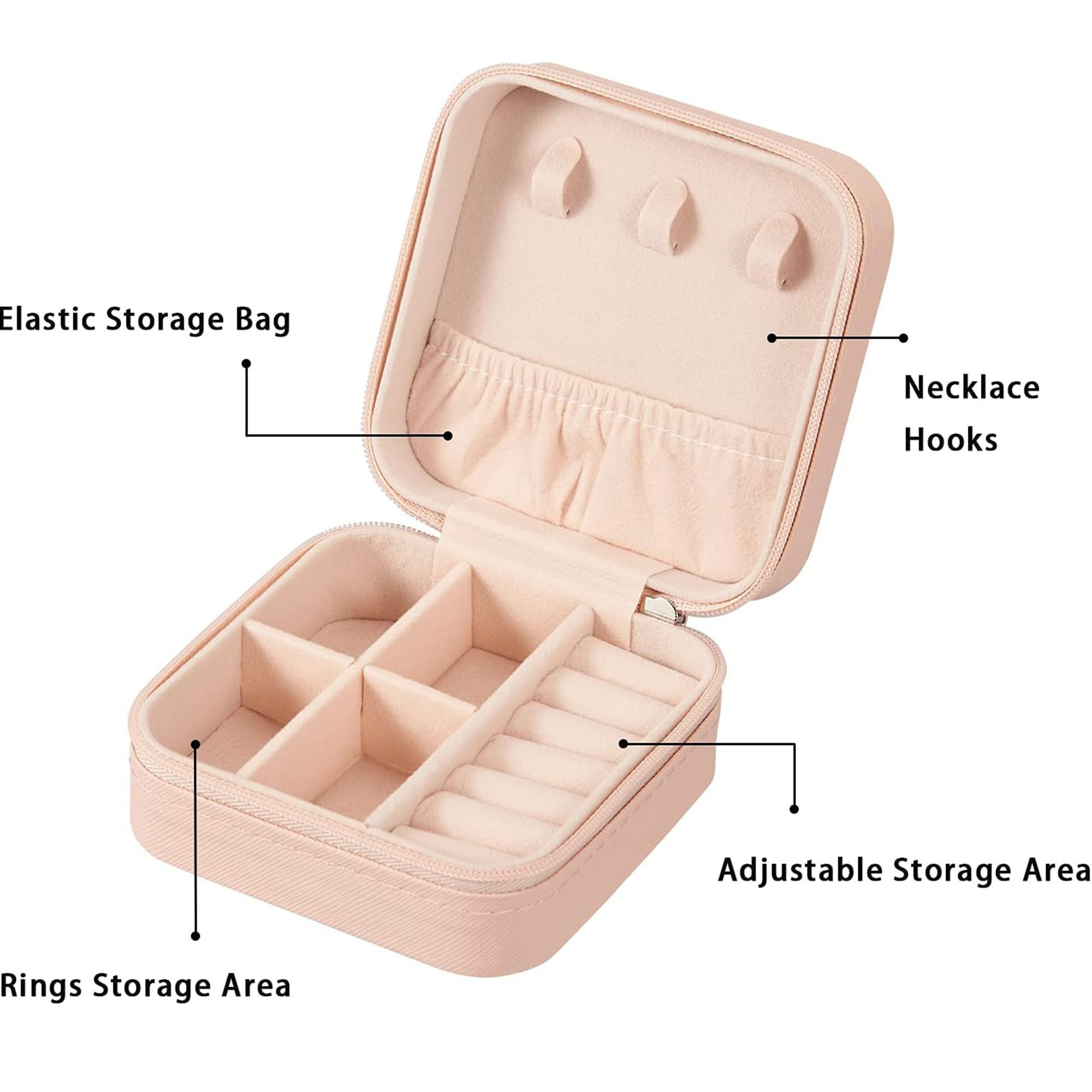 Travel-Friendly PU Leather Jewelry Box for Rings and Pendants 6
