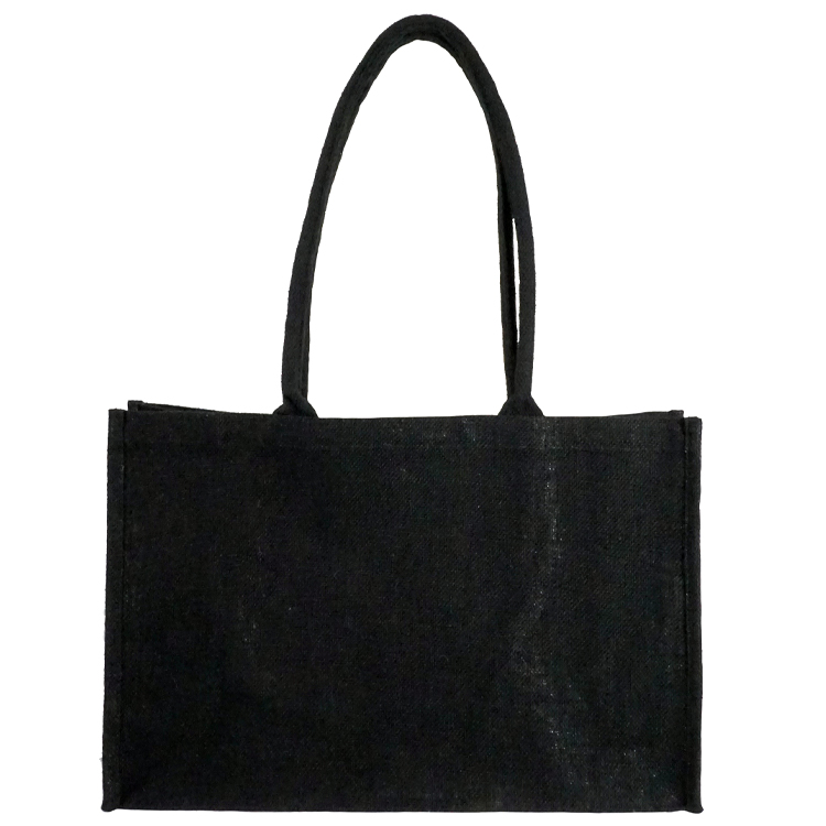 Seattle Recycled Cotton Front Pocket Jute Shopper Tote 5
