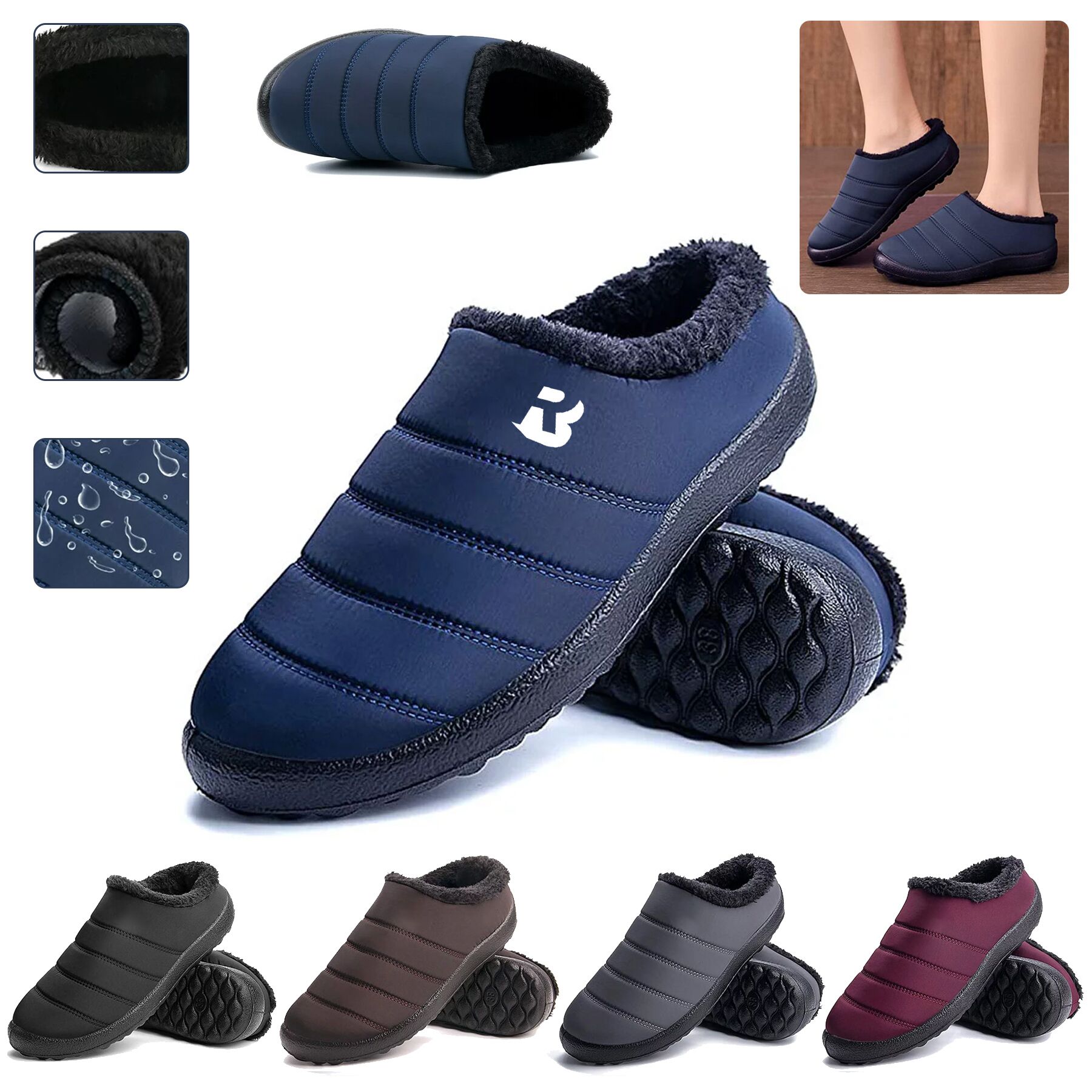Memory Foam Slippers Boots 3