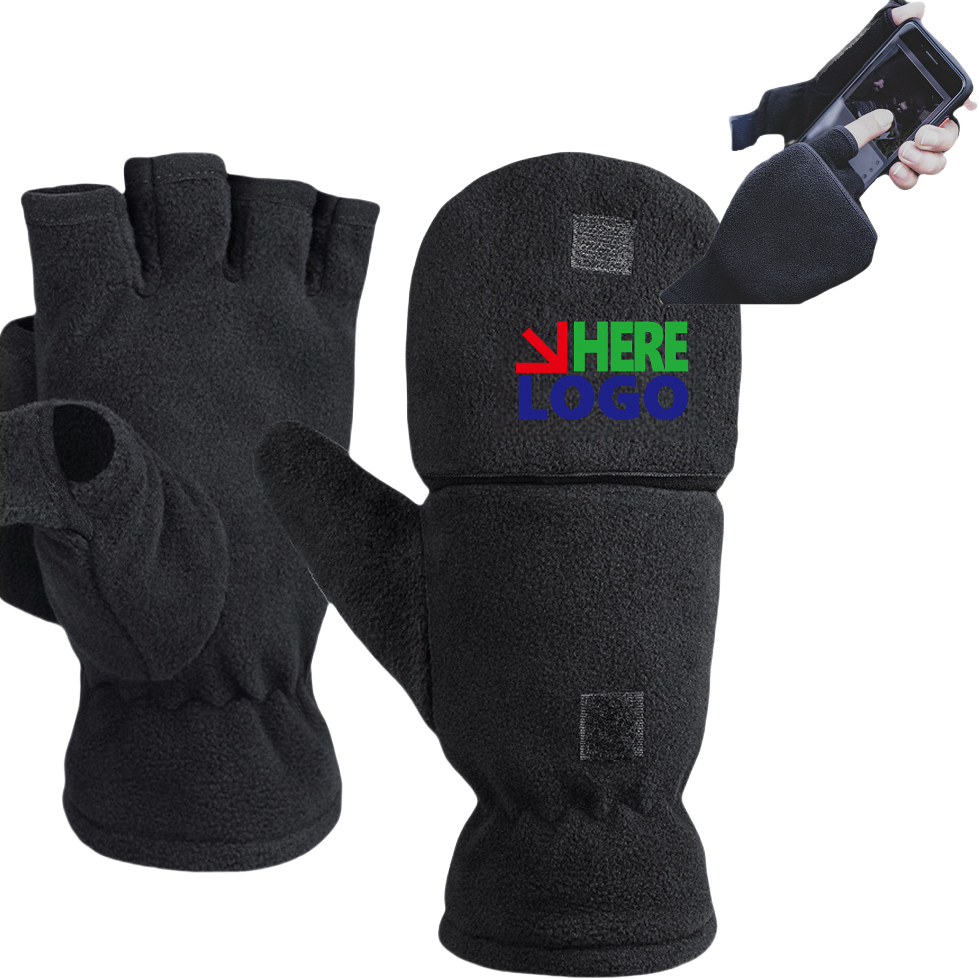 Autumn And Winter Clamshell Fleece Gloves 3