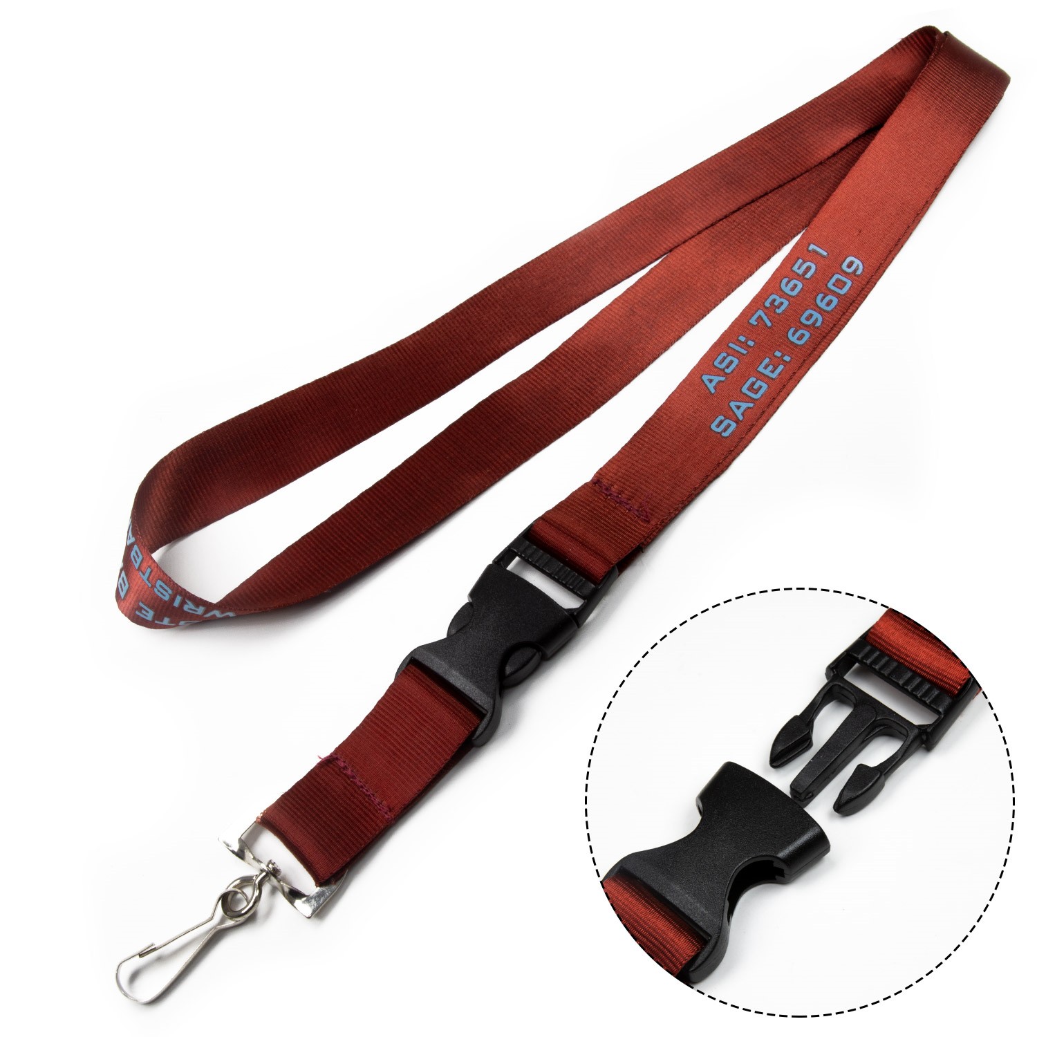 1" Nylon Lanyards with Buckle Release 1