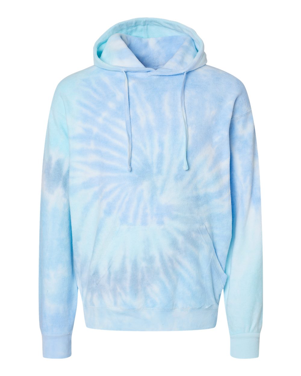 Unisex Tie-Dyed Cloud Inside-Out Fleece Hooded Sweatshirt - 8600 9