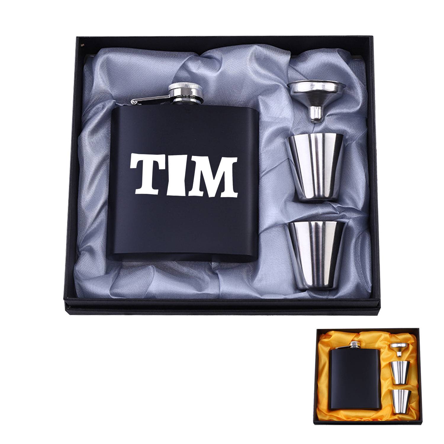 Flask Shot Glass and Funnel Gift Set 12