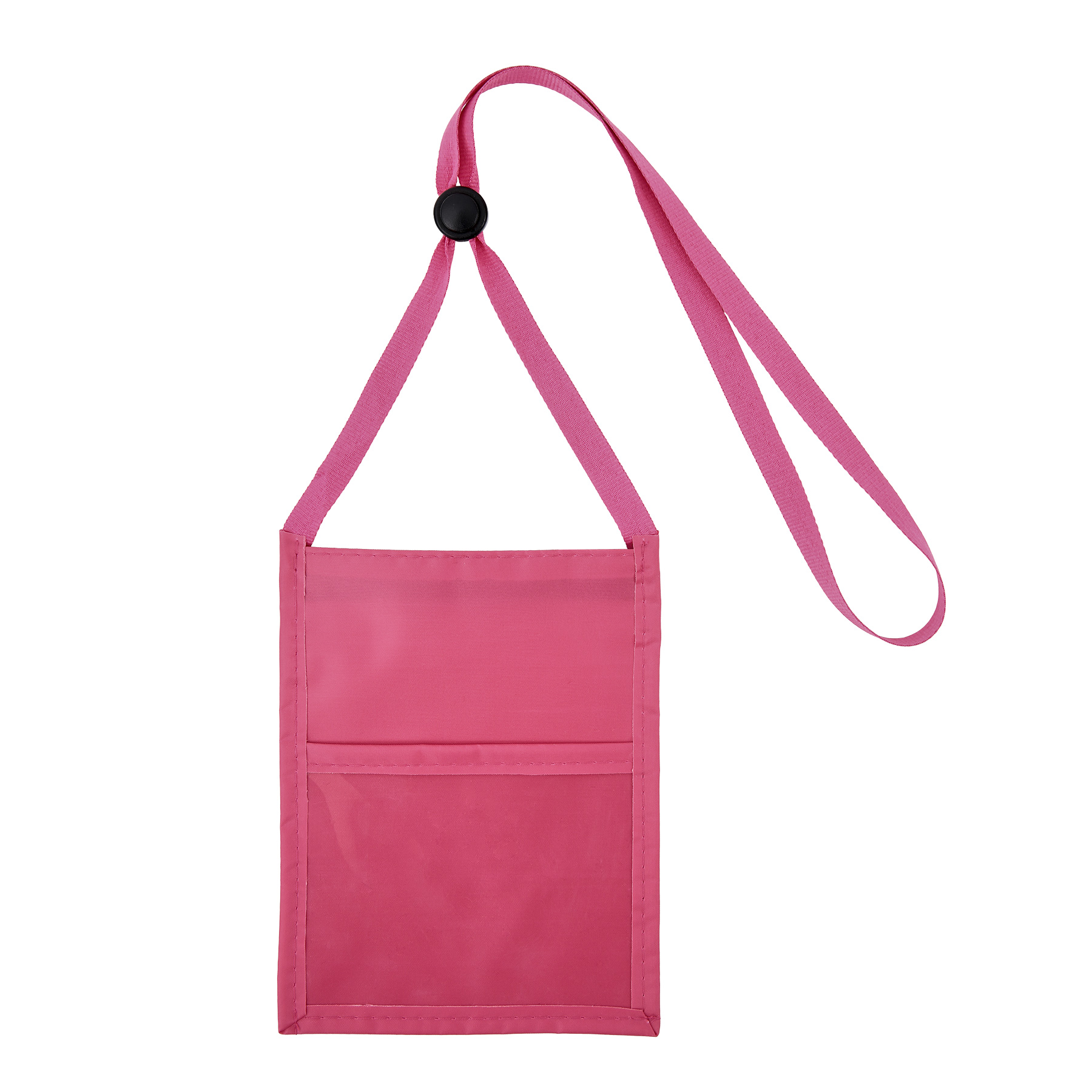 Premium Double Window Pouch Wallet With Lanyard W/Back Zipper And Phone Holder 15