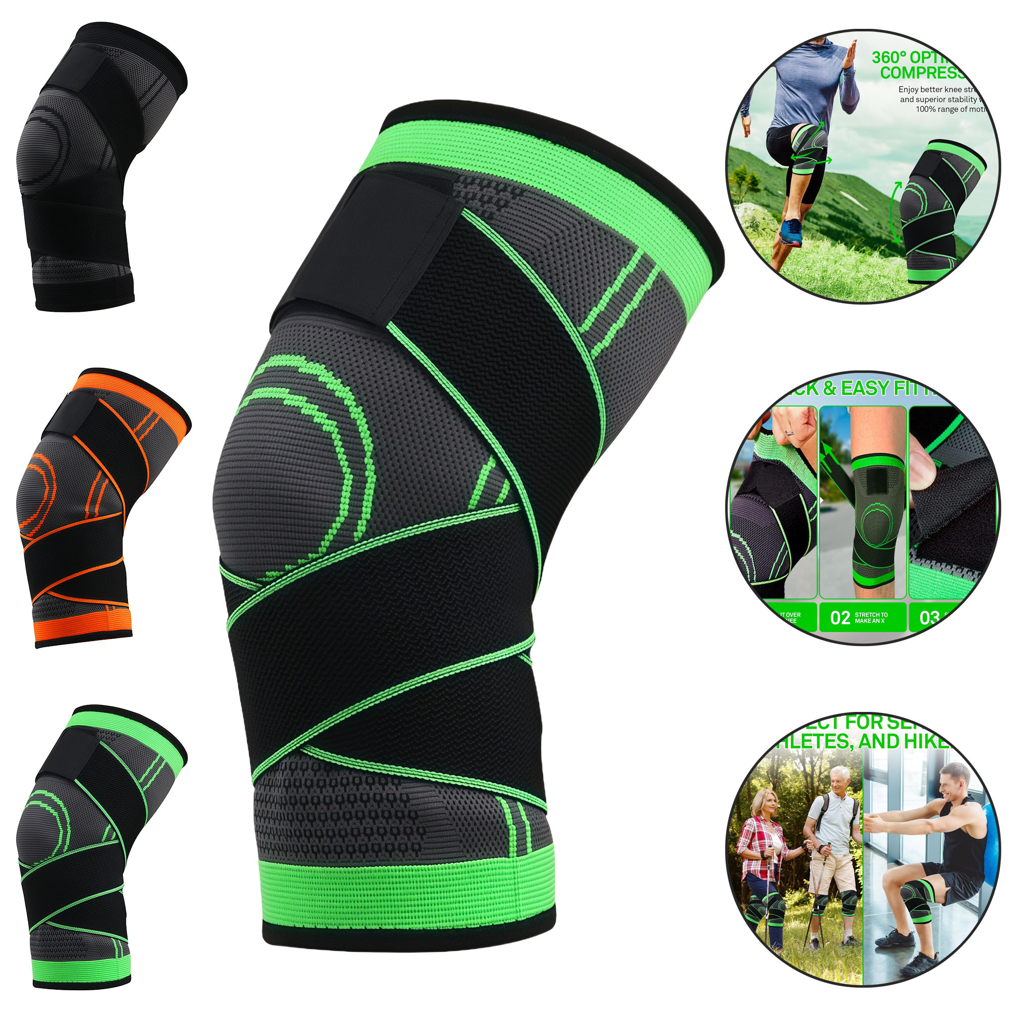 Adjustable Compression Knee Brace for Running 2