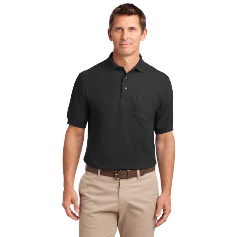 Port Authority Silk Touch Polo With Pocket. 12