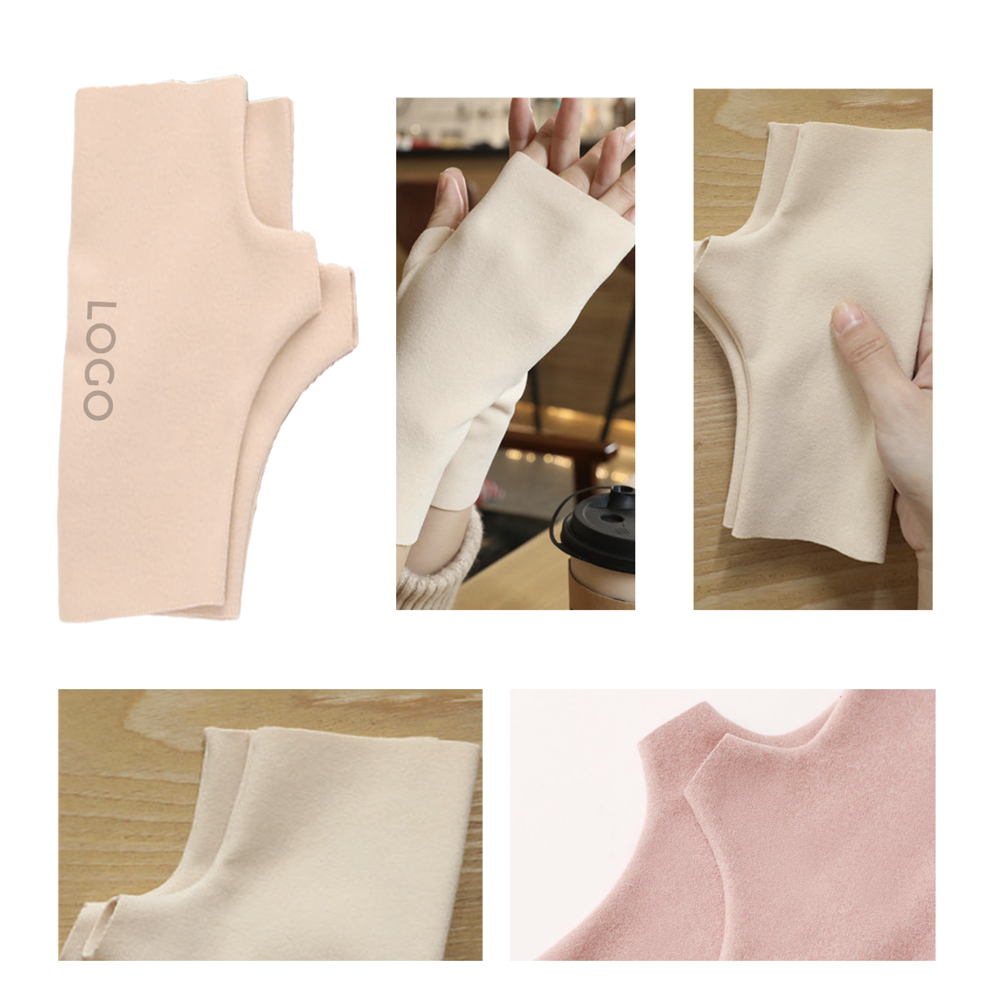 MOQ 10 PCS Efficient - Warming Thermal Dralon Fingerless Gloves 2