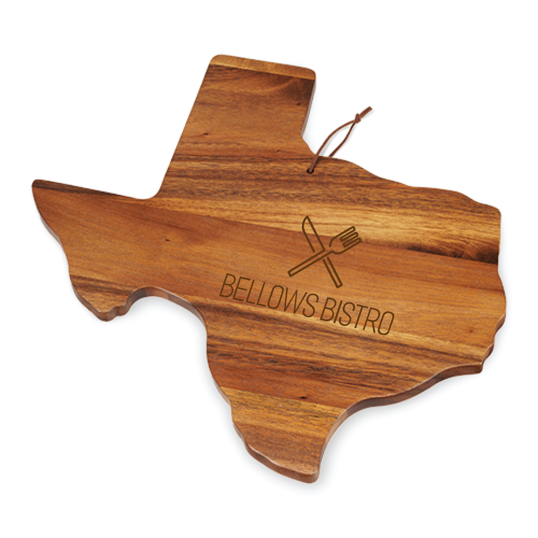 Twine Living® Acacia Texas Shaped Cheese Board