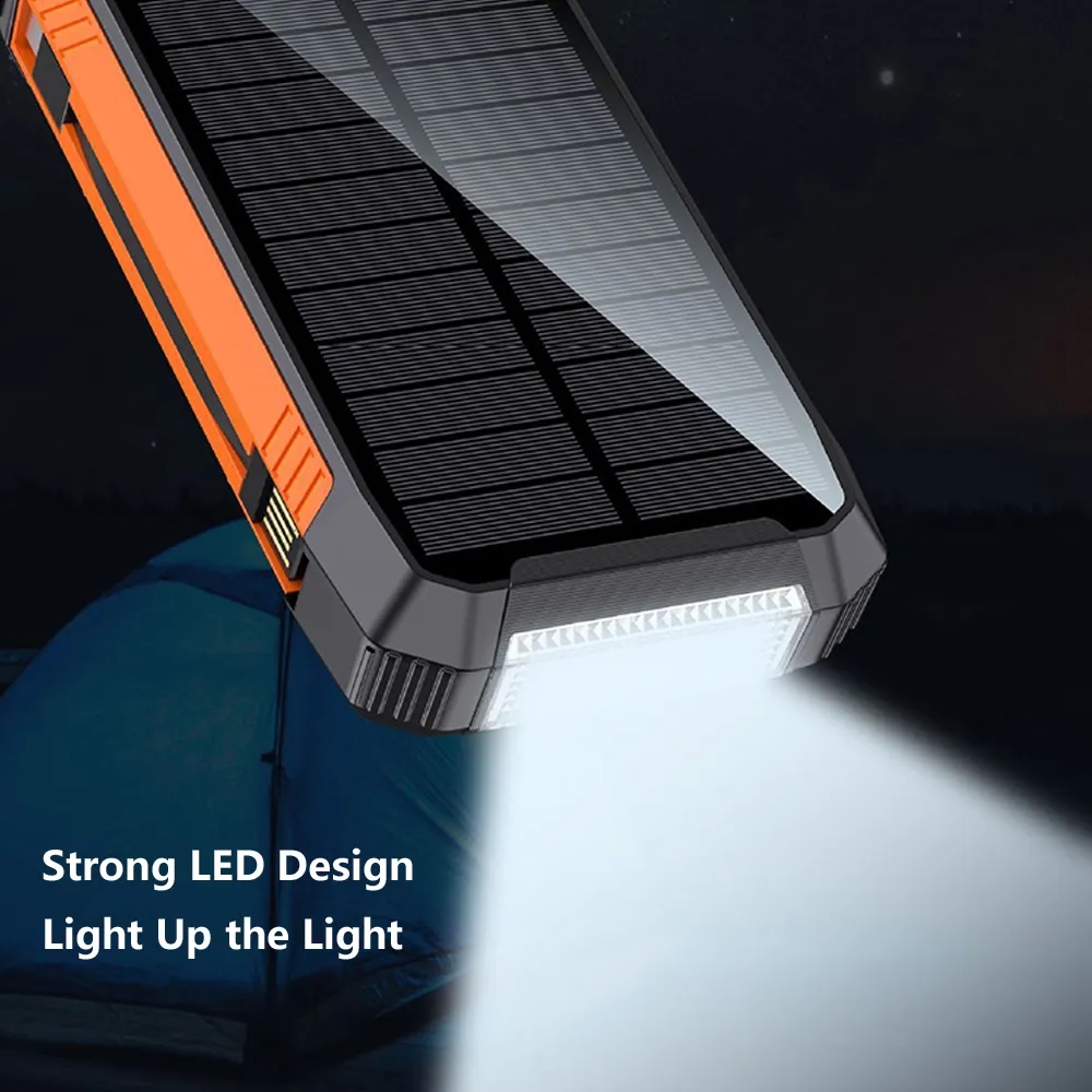 30000mAh Portable Solar Phone Battery Panel Charger 2