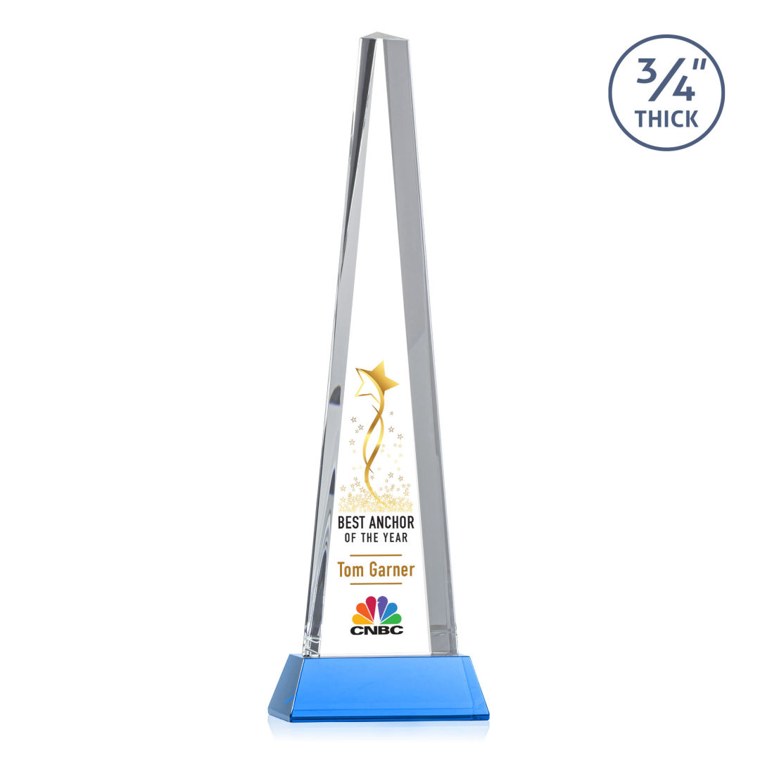 Majestic Tower VividPrint™ Award on Newhaven Base - Sky Blue 5