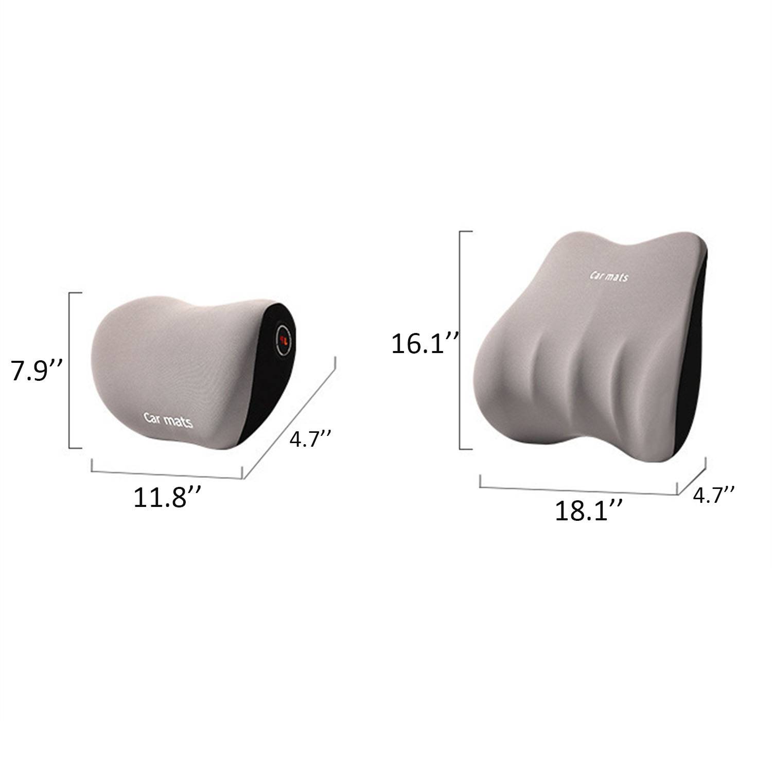 Memory foam car headrest and lumbar support 4