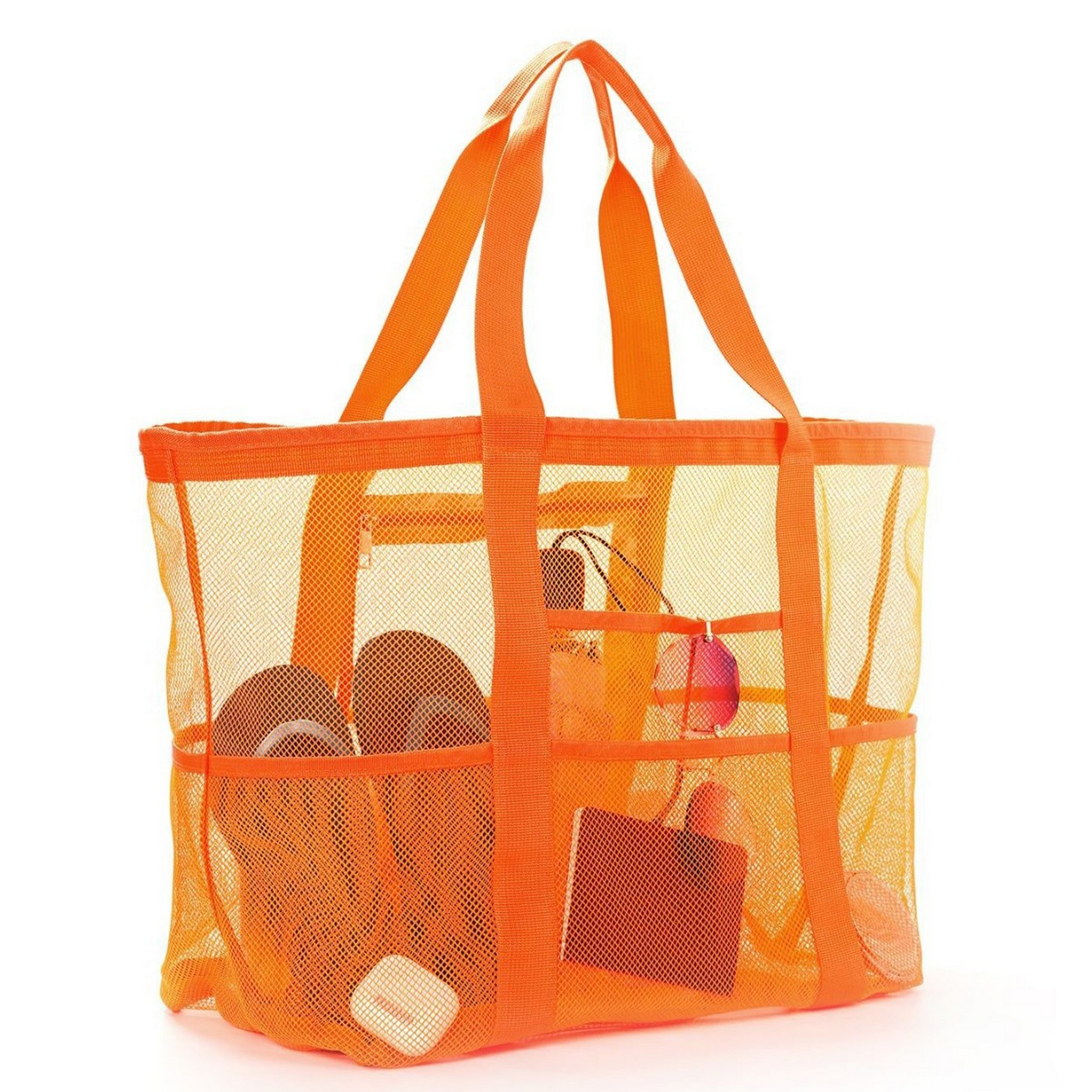 Large Capacity Travel Beach Mesh Shoulder Tote Bag 2