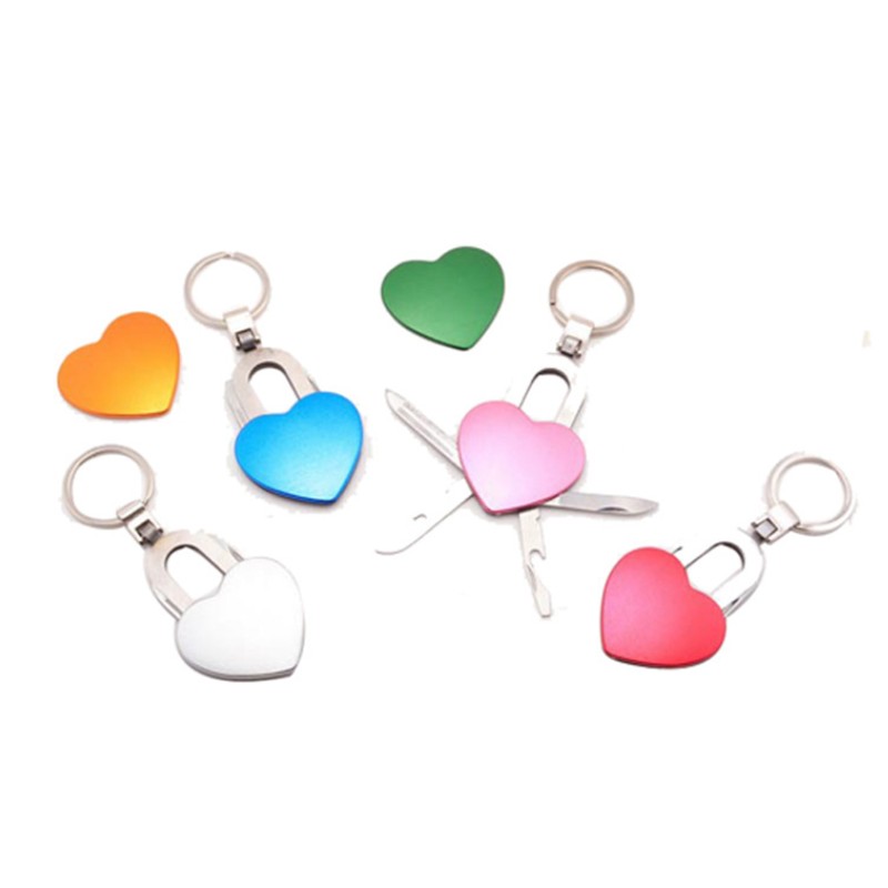 Heart Shape Multifunction Key Chain Pocket Knife 3