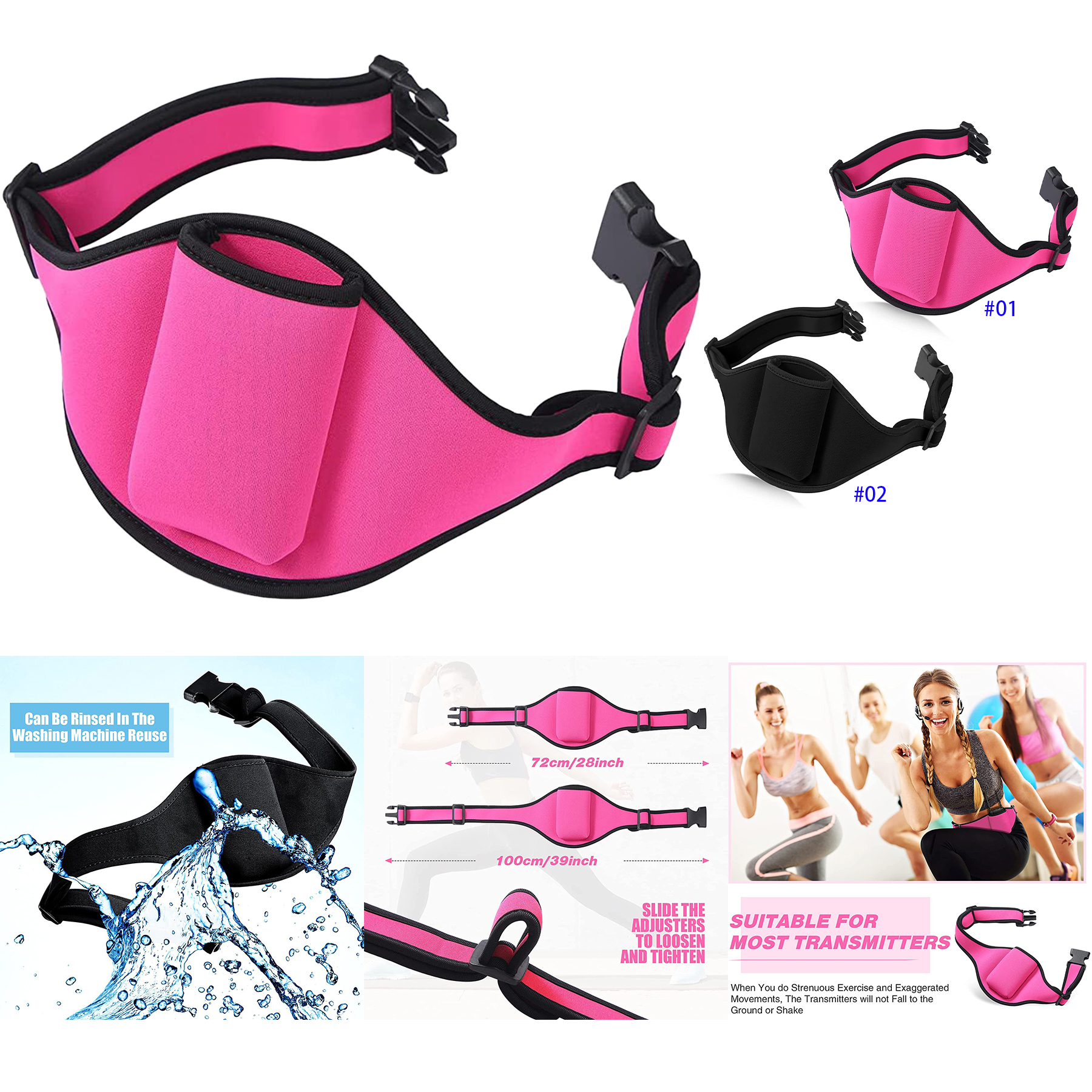 Mic Fitness Belt Adjustable Microphone Belt Pouch 2