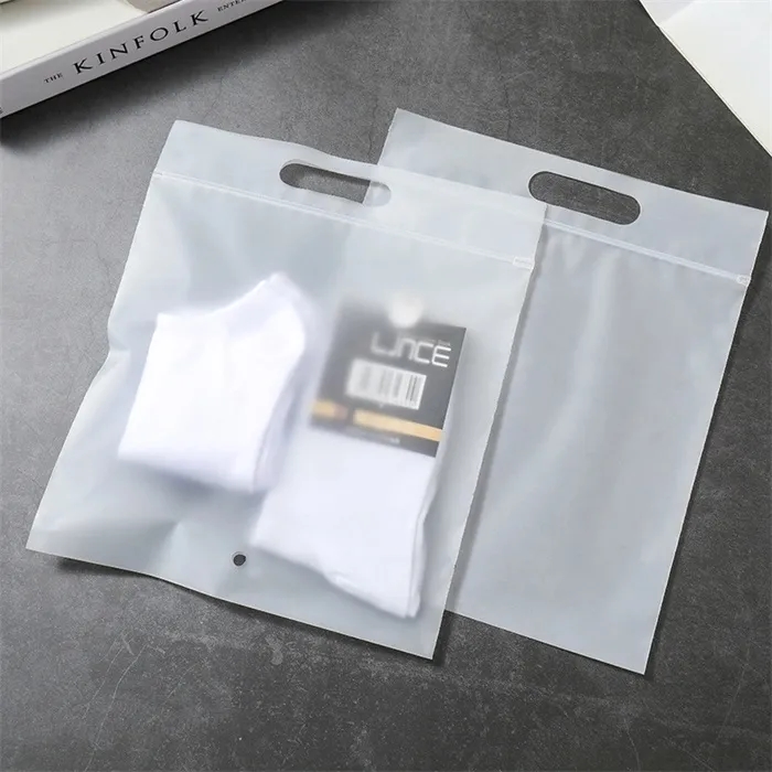 Frosted Zip Lock Handle Bags 2