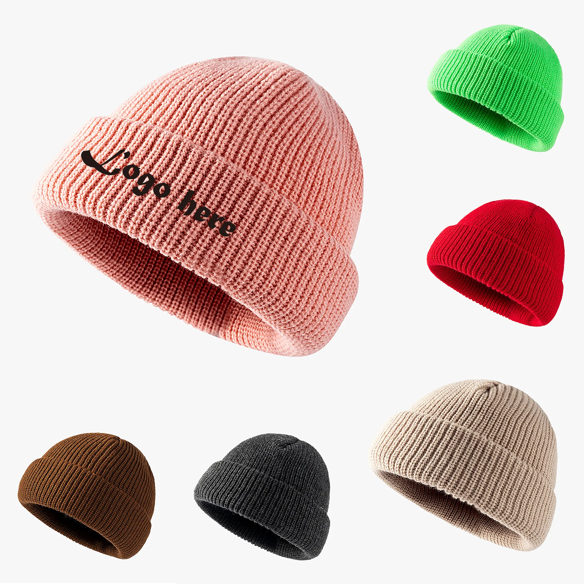 Warm Soft Knitted Beanie Hat Solid Color Premium Cuffed Knit 4