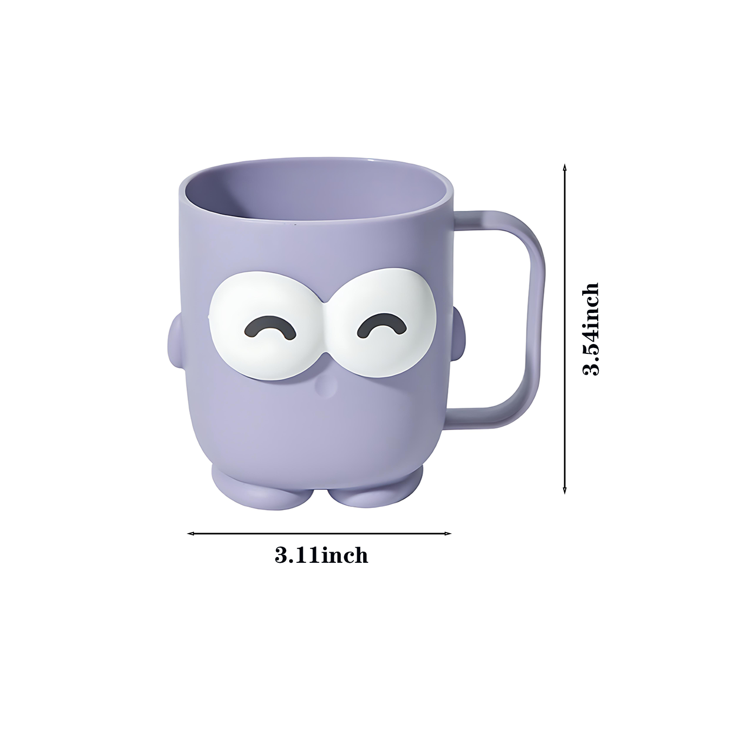 16oz Cute Big-eyed Household Mouthwash Cup with Handle 5