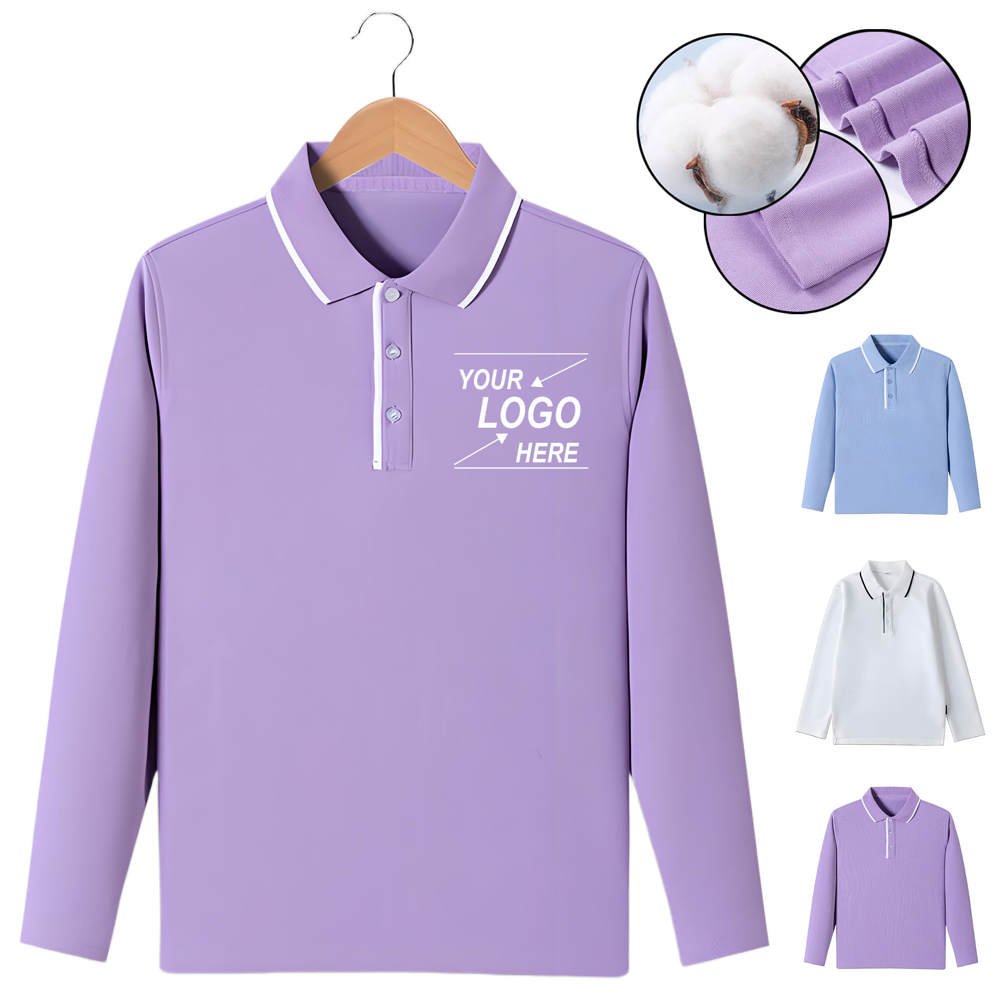 Custom Kids Long Sleeve Polo Shirt British Style 1