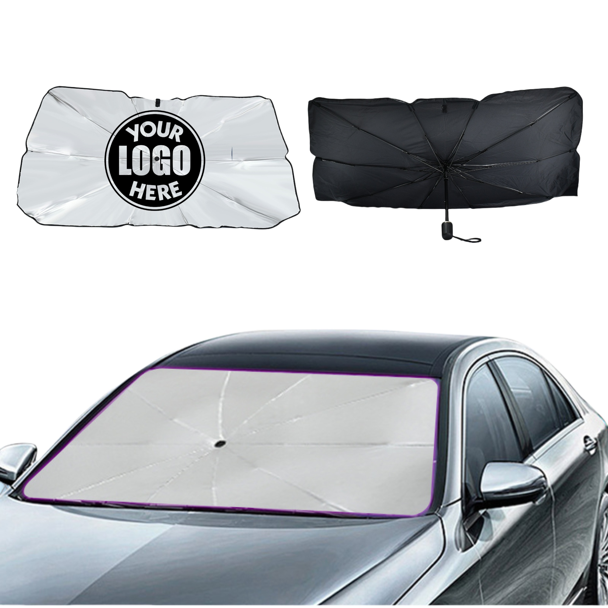 Premium Foldable Car Umbrella Sunshade 2