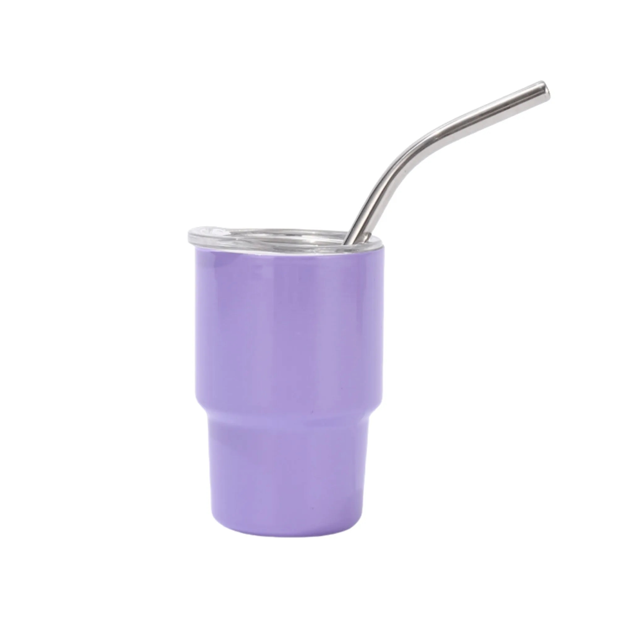 Mini Tumbler Shot Glass with Straw and Lid 7