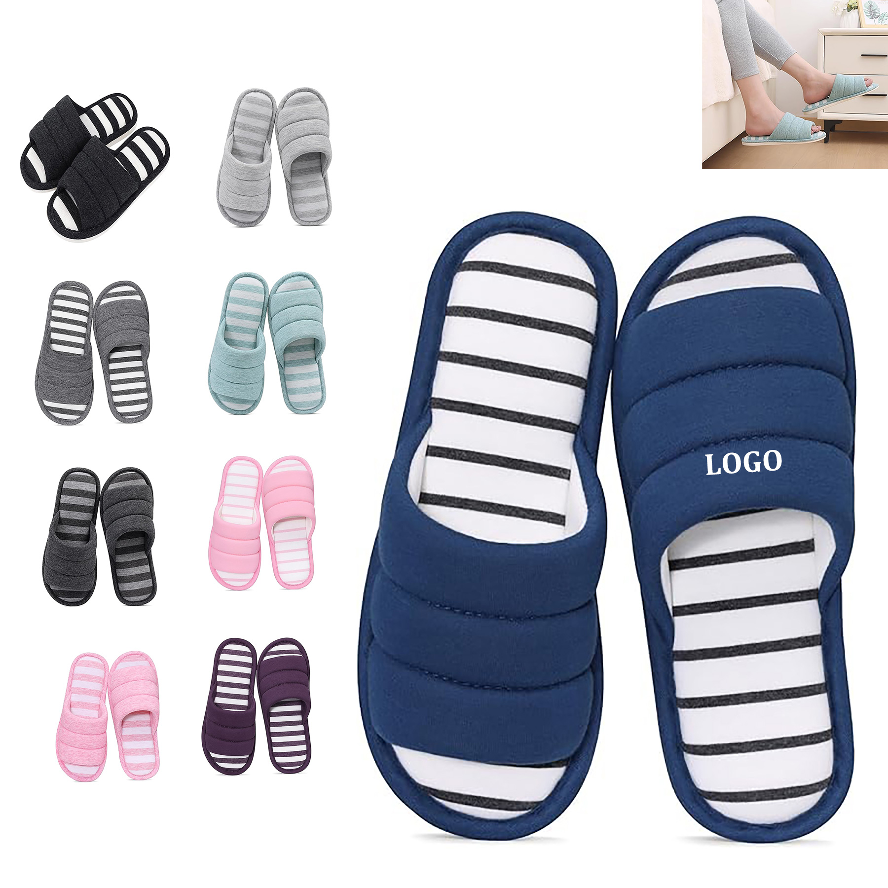 Open Toe Indoor Slippers 4