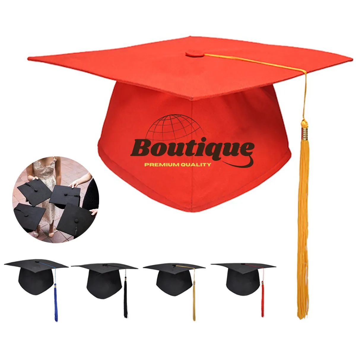 With Tassel For Adult Hat University Graduation Cap 1